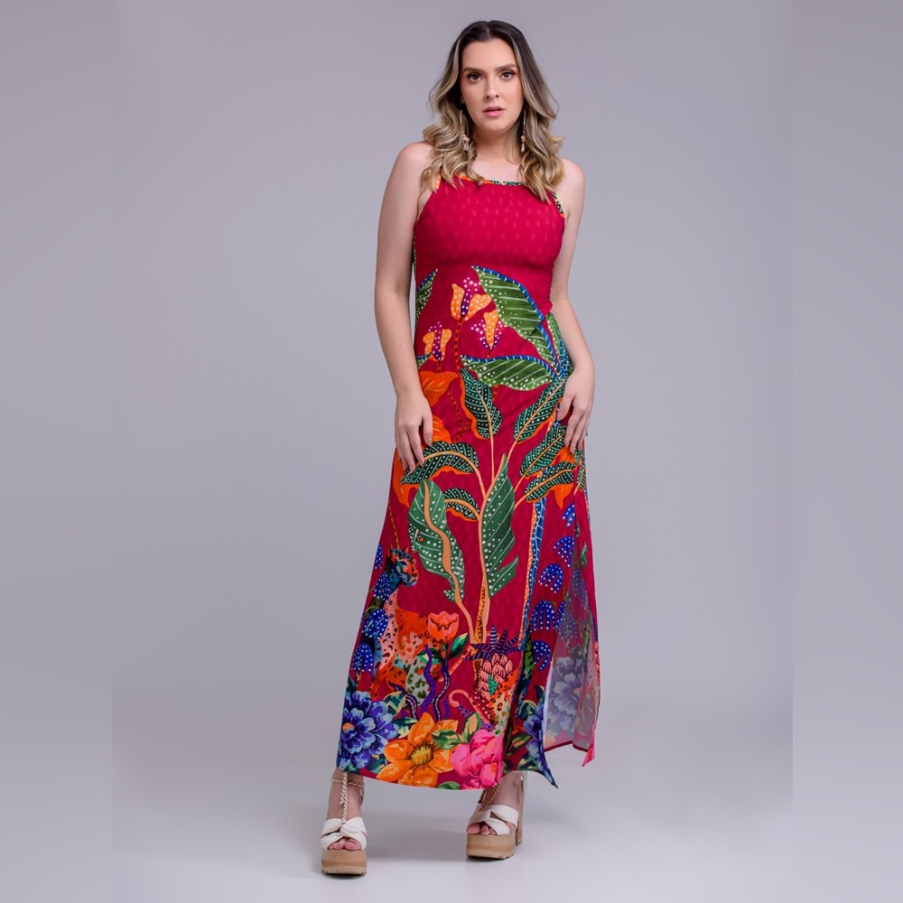 Women's Summer Strap Dress Super EXCLUSIVE PRINT VISCOSE CAIRO DRESS D13418